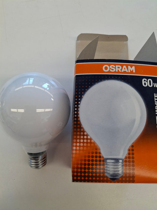 OSRAM Bellalux Soft White Globe G95 60W E27 Ø95 mm Opal Glühlampe NOS