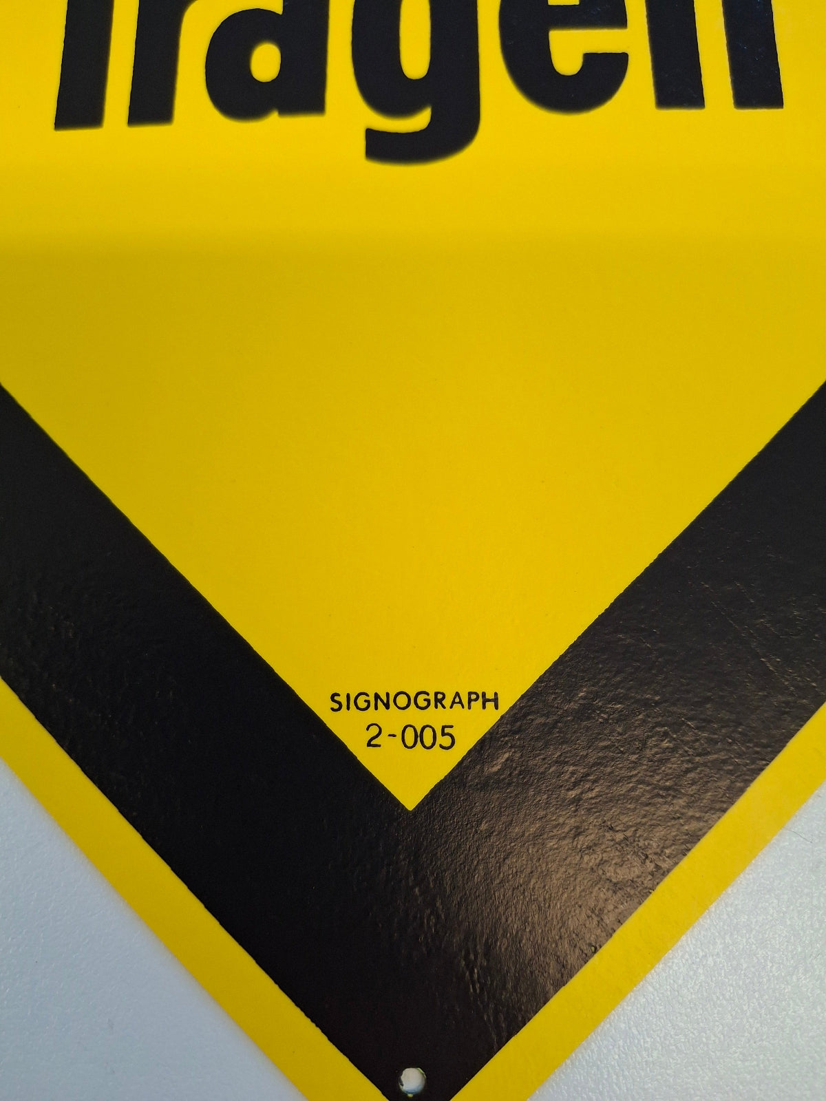Original DDR Schild Arbeitsschutzkleidung tragen Arbeitschutz Hinweisschild Signograph Vintage Industrieschild Nummer 2-005