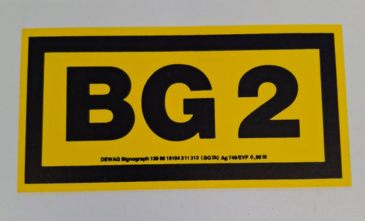 Original DDR Schild BG2 Bereichskennzeichnung Vintage Industrieschild
