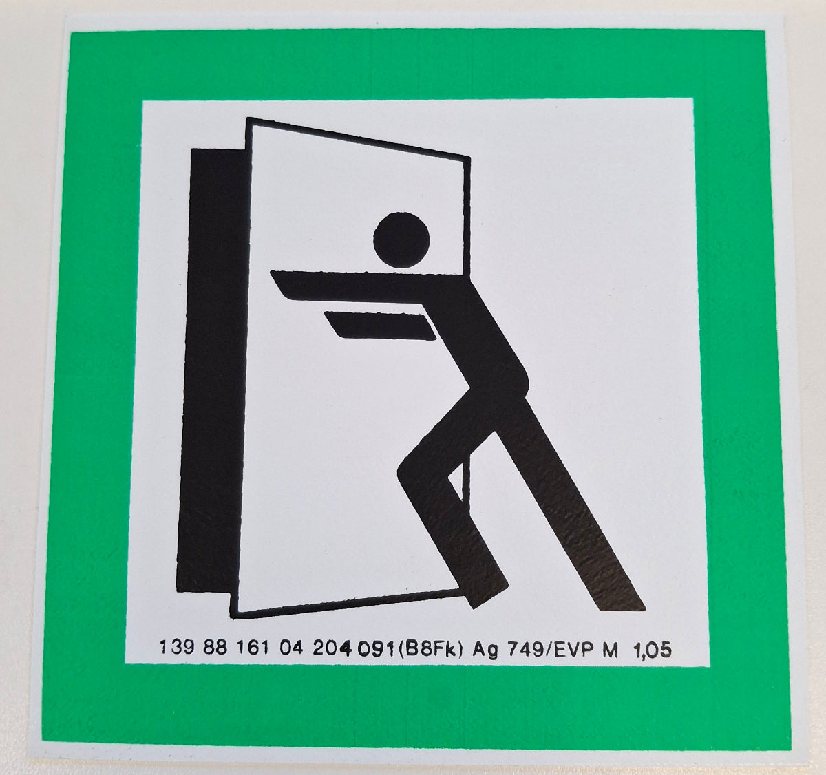 Original DDR Schild Notausgang Fluchtweg Hinweisschild Signograph Vintage Industrieschild