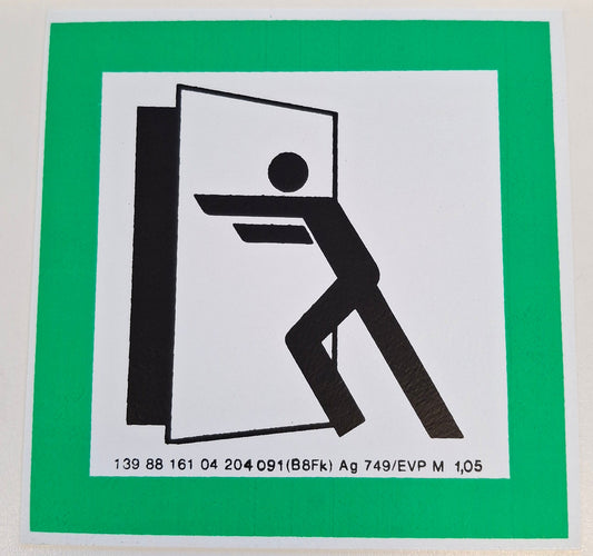 Original DDR Schild Notausgang Fluchtweg Hinweisschild Signograph Vintage Industrieschild