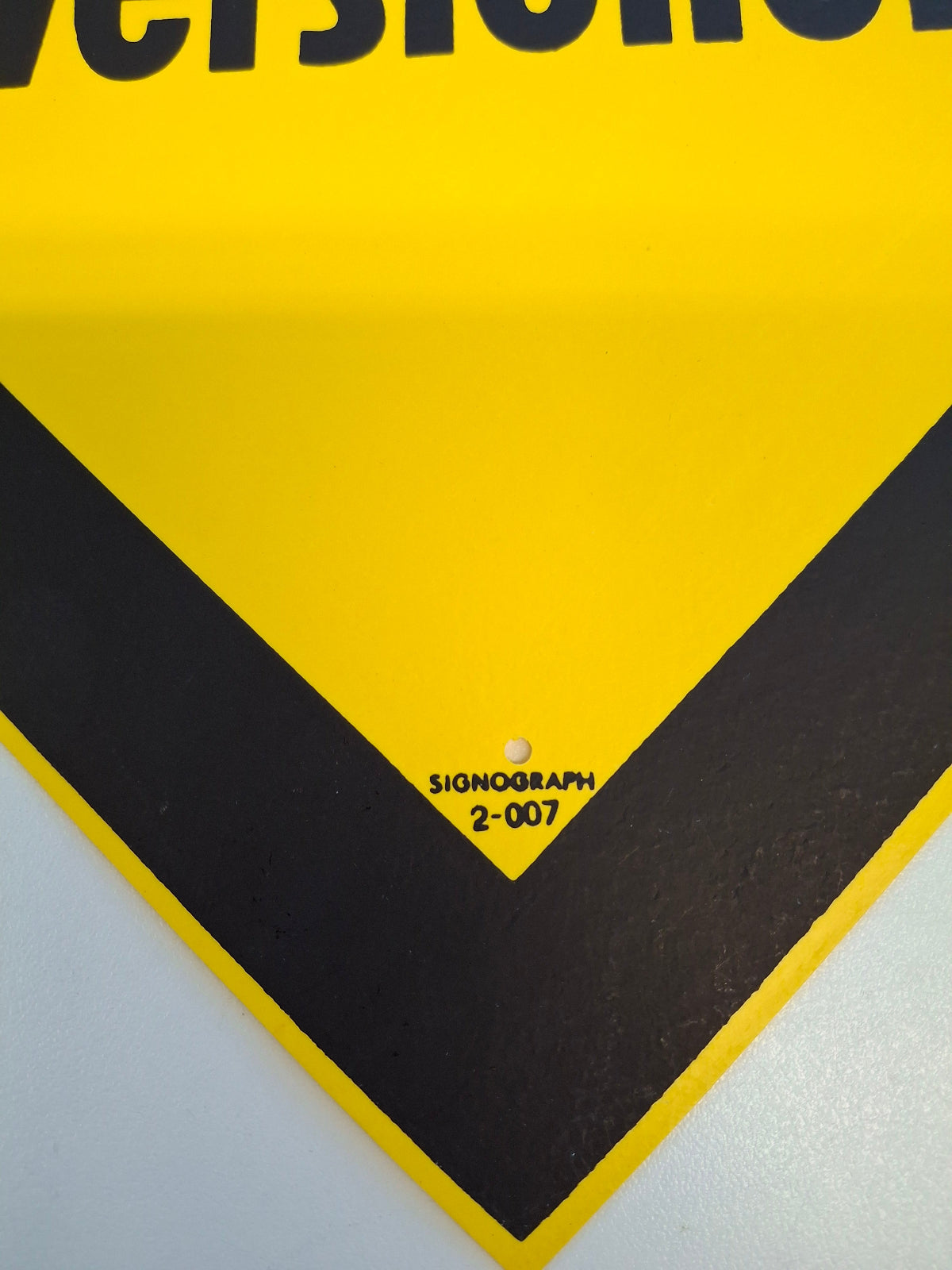 Original DDR Schild Tuer nicht verstellen Hinweisschild Signograph Vintage Industrieschild Nummer 2-007