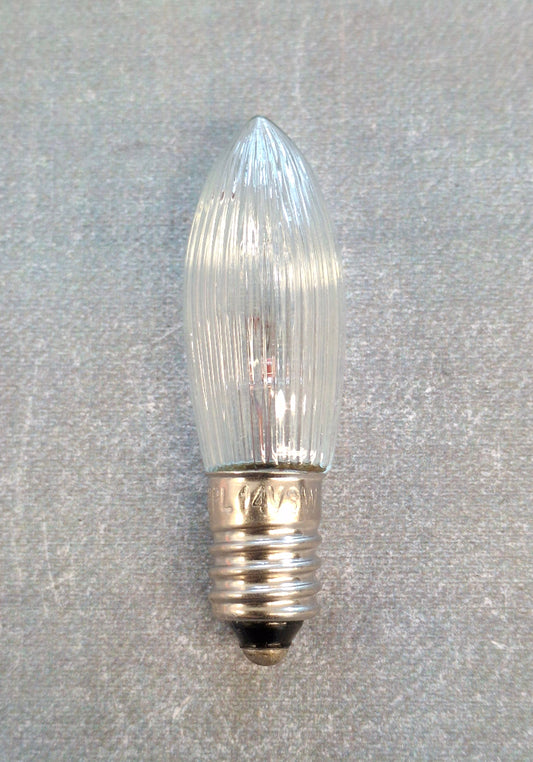 Riffelkerze Spitzkerze 14 Volt 3 Watt E10 Fassung Ersatzlampe Weihnachtsbeleuchtung