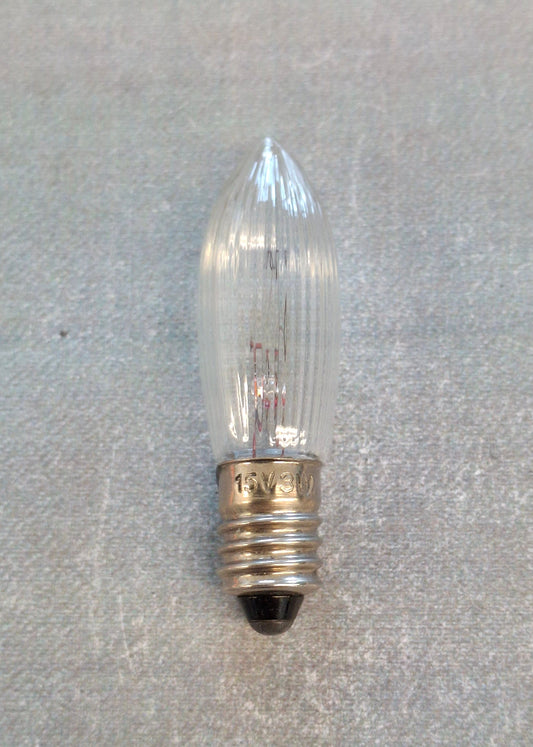 Riffelkerze Spitzkerze 15 Volt 3 Watt E10 Fassung Ersatzlampe Weihnachtsbeleuchtung
