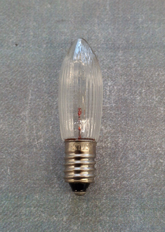 Riffelkerze Spitzkerze 27 Volt 3 Watt E10 Fassung Ersatzlampe Weihnachtsbeleuchtung