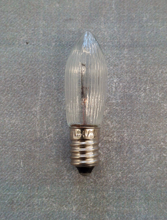 Riffelkerze Spitzkerze 34 Volt 3 Watt E10 Fassung Ersatzlampe Weihnachtsbeleuchtung