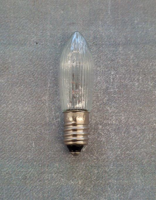 Riffelkerze Spitzkerze 48 Volt 3 Watt E10 Fassung Ersatzlampe Weihnachtsbeleuchtung