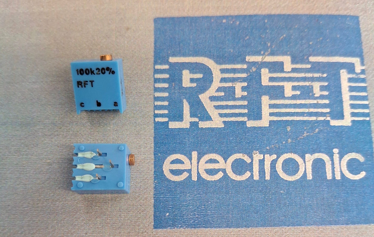 Spindeltrimmer Spindeleinstellregler potentiometer 100K Ohm einstellregler liegend RFT DDR NOS