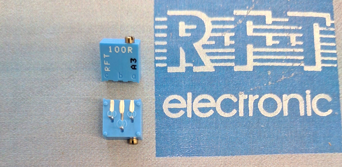 Spindeltrimmer Spindeleinstellregler potentiometer 100-Ohm liegend einstellregler RFT DDR NOS