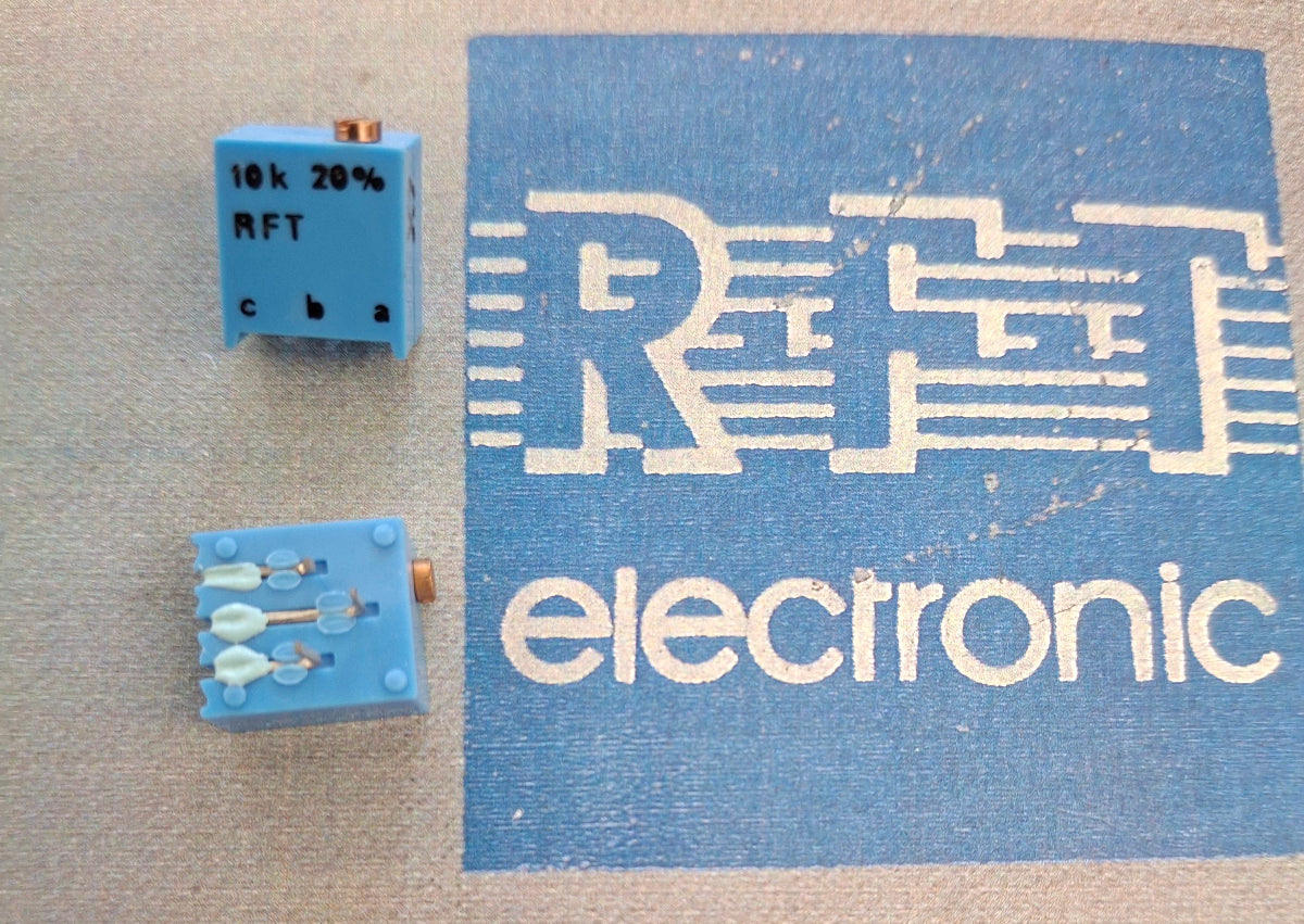 Spindeltrimmer Spindeleinstellregler potentiometer 10K Ohm 20% einstellregler liegend RFT DDR NOS