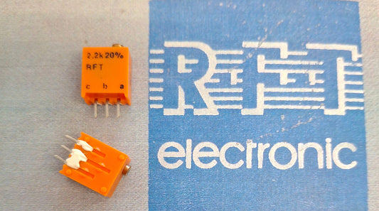 Spindeltrimmer Spindeleinstellregler potentiometer 2,2K Ohm orange einstellregler stehend RFT DDR NOS