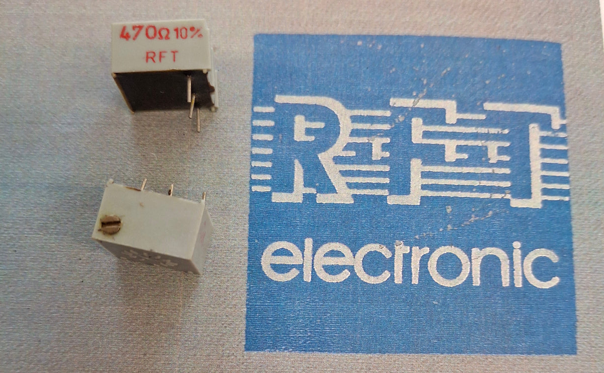 Spindeltrimmer Spindeleinstellregler potentiometer 470 Ohm einstellregler praezision liegend RFT DDR NOS