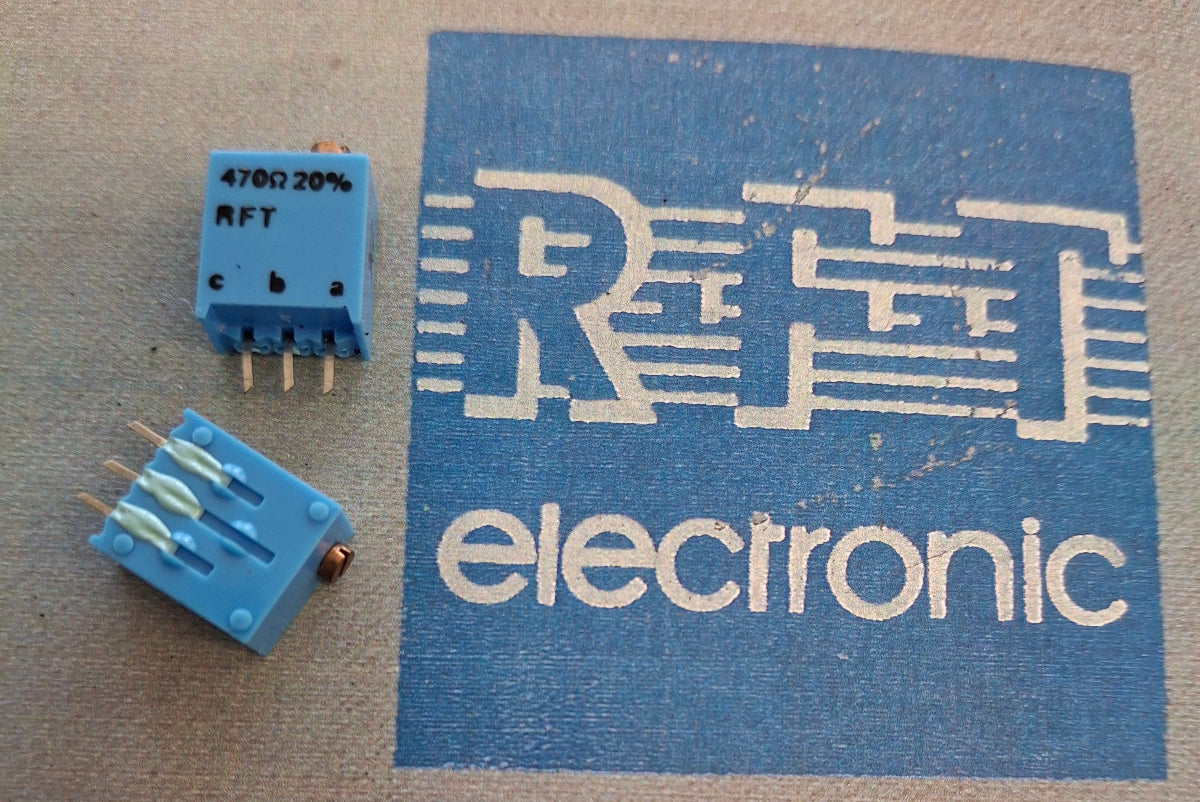 Spindeltrimmer Spindeleinstellregler potentiometer 470 Ohm einstellregler stehend RFT DDR NOS