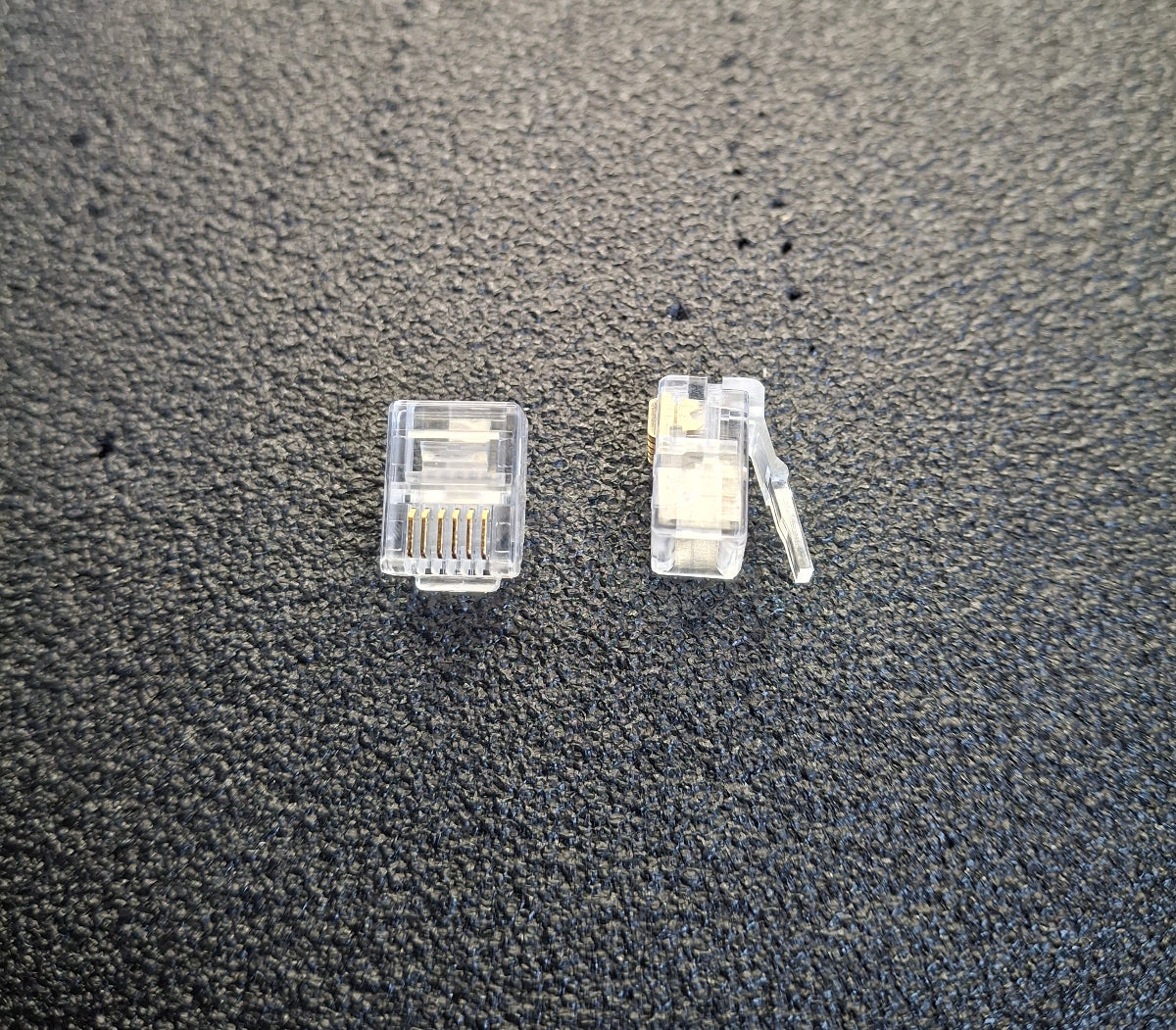 Westernstecker RJ12 6/6 – 6 Kontakte belegt, transparent