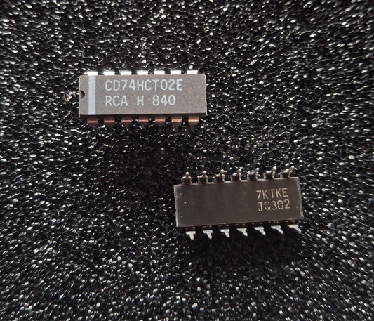 Originaler RCA CD74HCT02E HCT CMOS Quad 2-Input NOR Gate im DIP-14-Gehäuse (NOS).