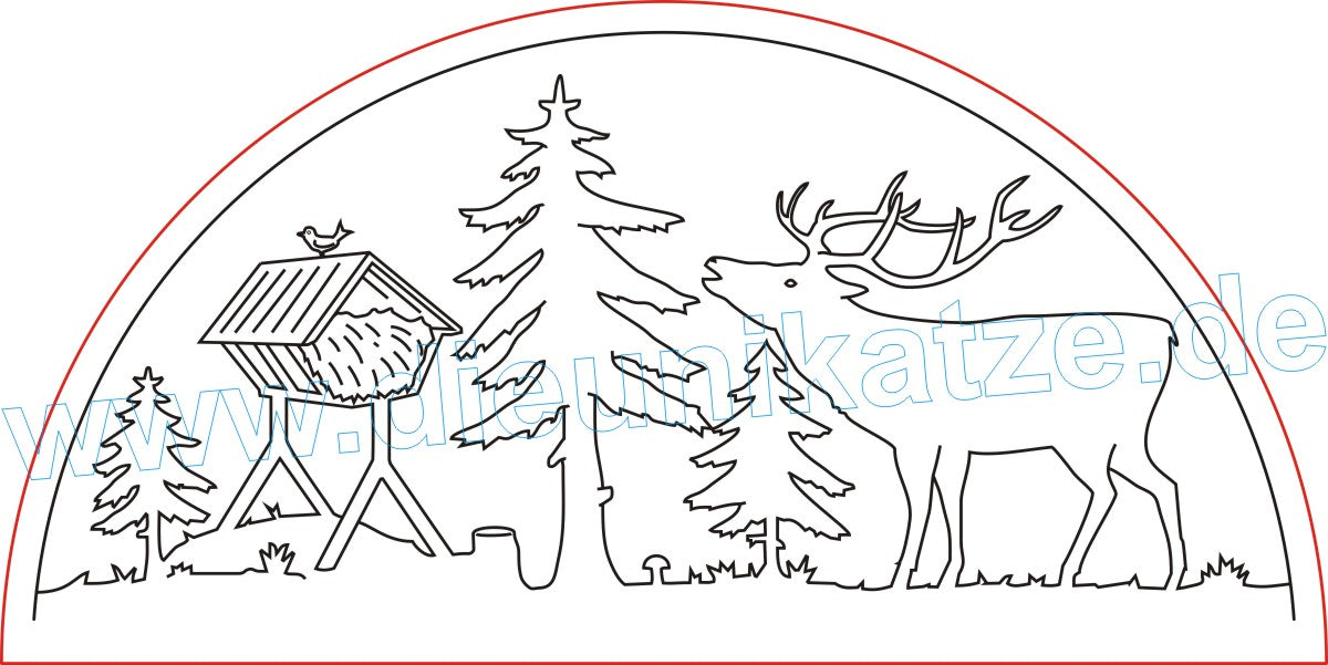 laserdatei-led-bogen-erzgebirge-digitaler-download-dieunikatze-Waldmotiv