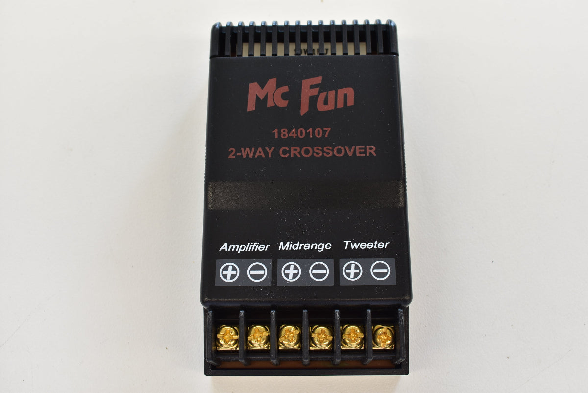 McFun F2-150 2-Wege-Frequenzweiche mit 4 Ohm, 150 Watt RMS, 12 dB/Oktave und vergoldeten Schraubanschlüssen