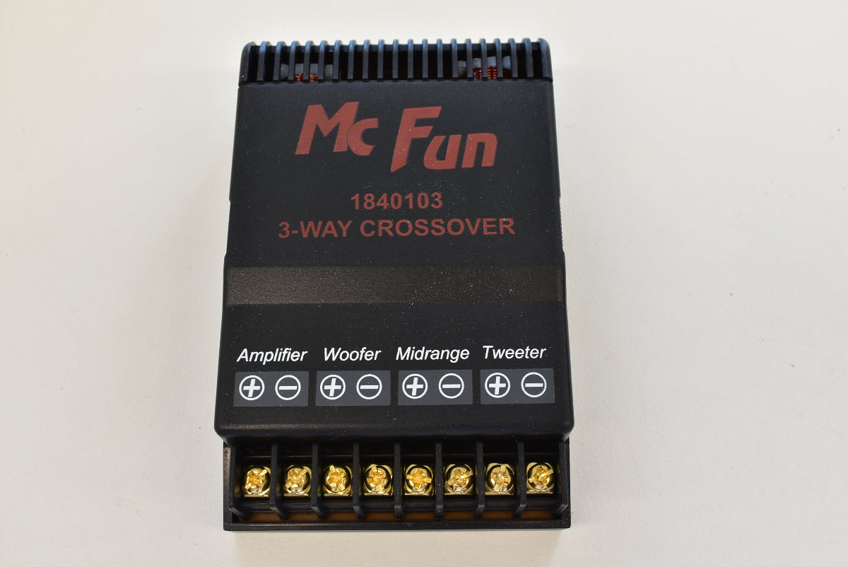 McFun F3-240 3-Wege-Frequenzweiche für Car-HiFi mit vergoldeten Schraubanschlüssen