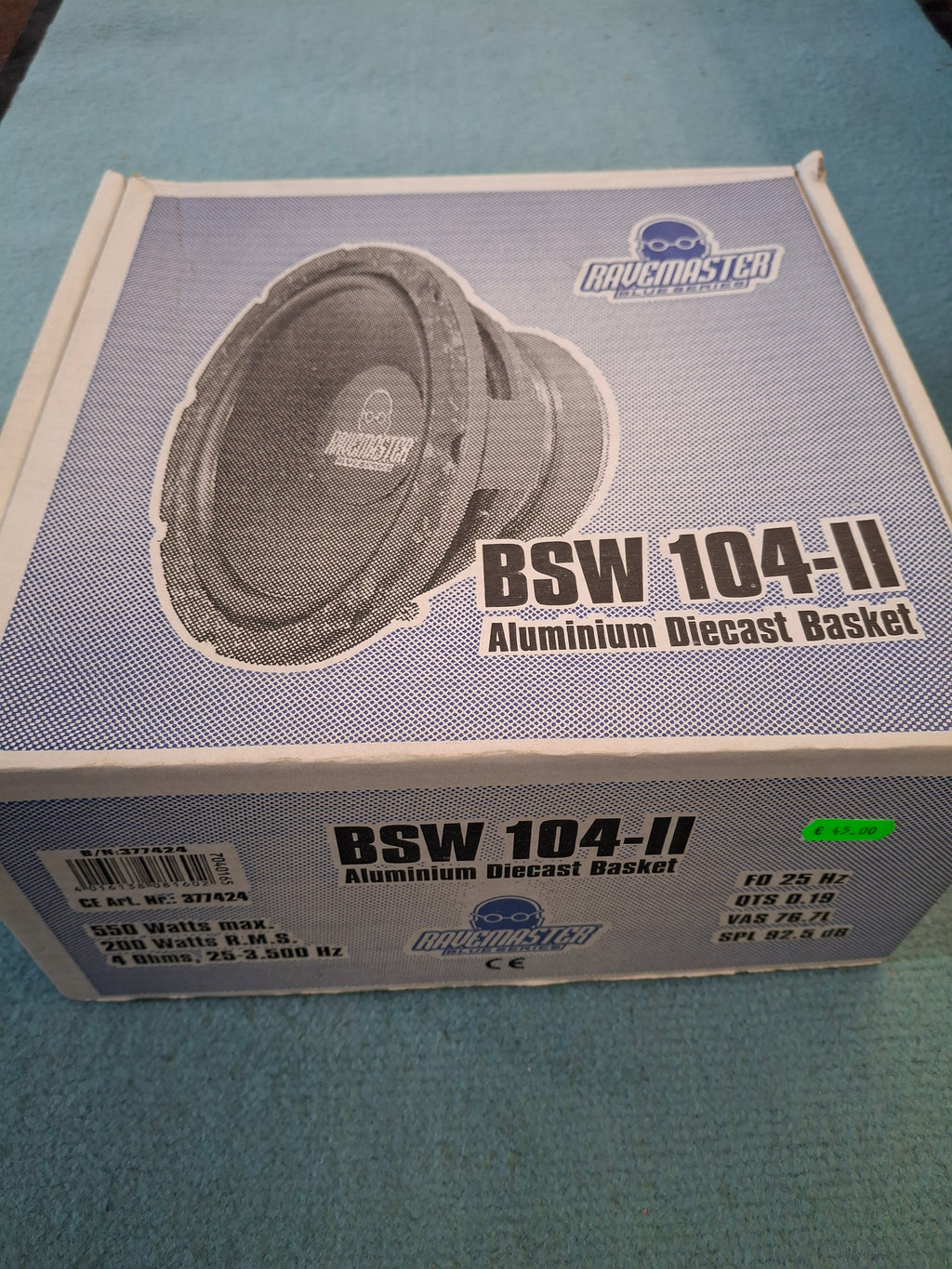 Ravemaster BSW 104-II – 10" High-End Tieftöner (Blue Series)