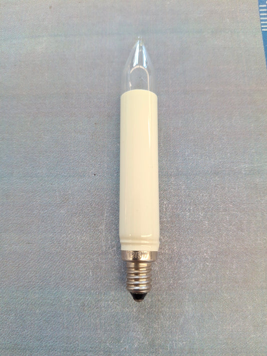 Normalschaftkerze  12 Volt 3 Watt E10 Fassung – Ersatzlampe für Weihnachtsbeleuchtung