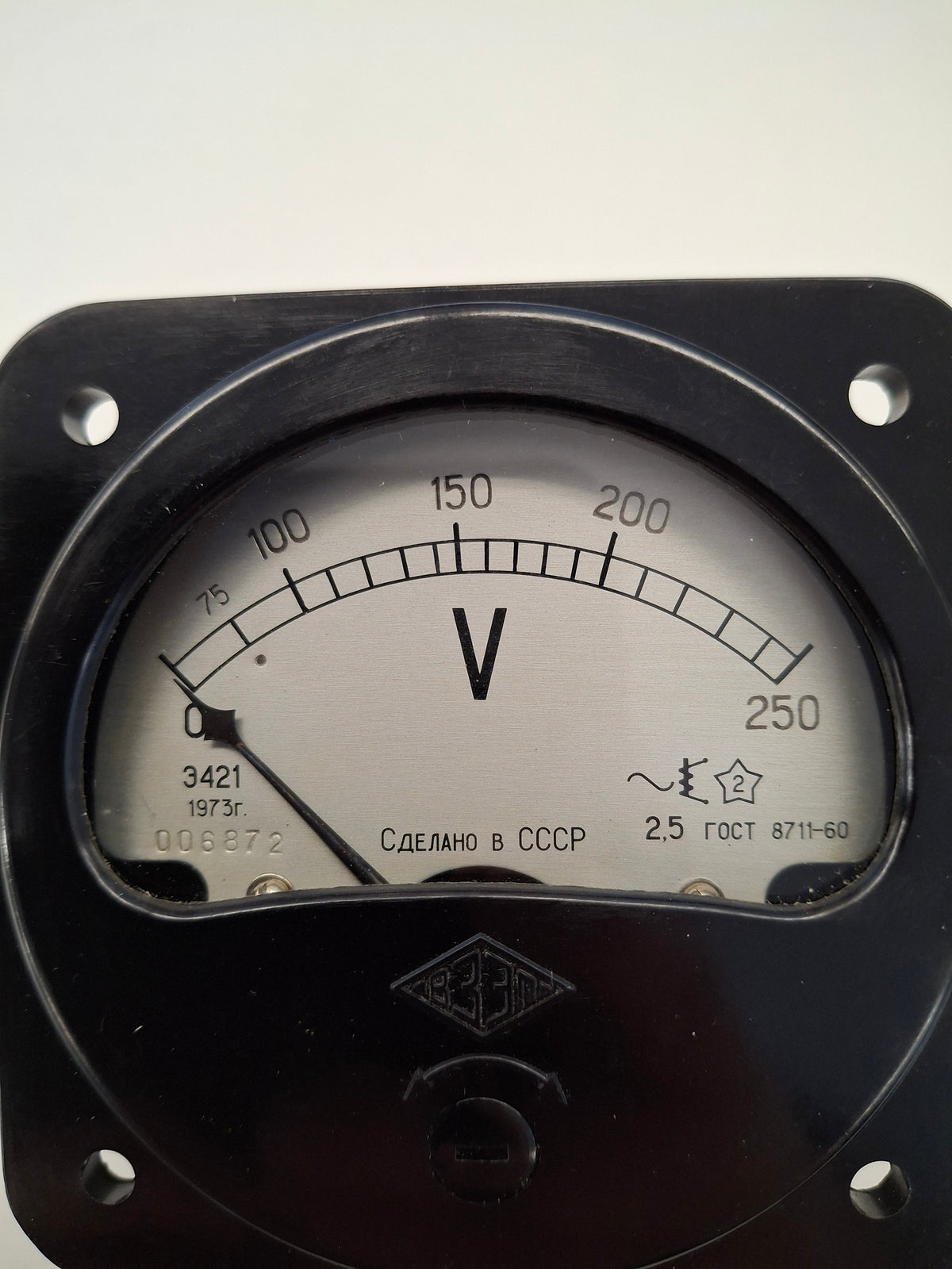 UdSSR Voltmeter 3421 Wechselstrom 0-250 V Bakelit Duroplast