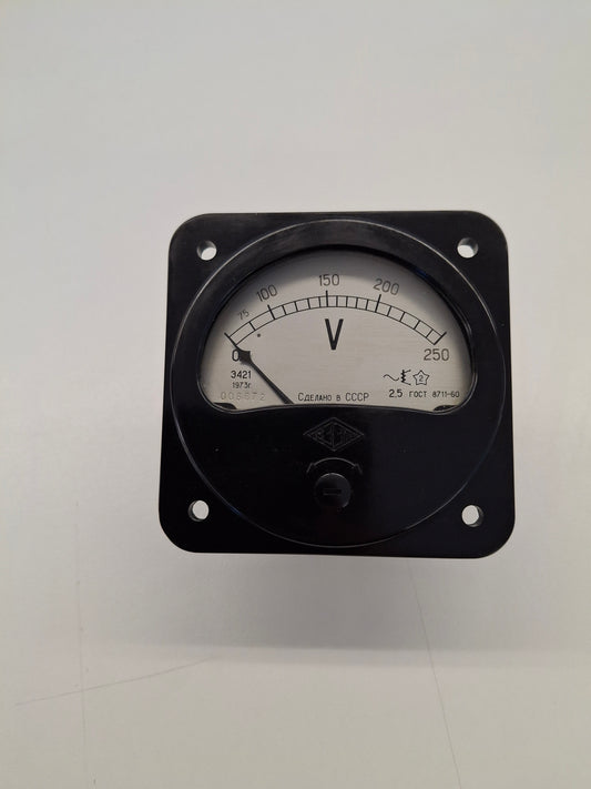 UdSSR Voltmeter 3421 Wechselstrom 0-250 V Bakelit Duroplast