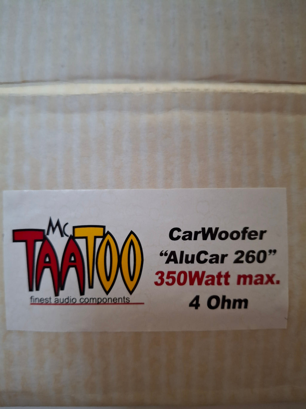 McTaaToo AluCar 260 Carwoofer Ausstellungsstück Farbe verblasst