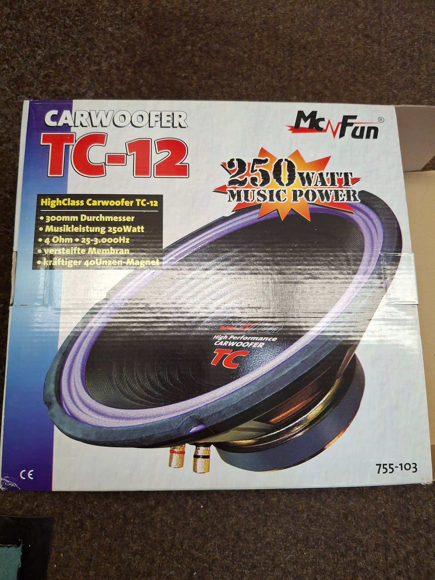 McFun TC-12 High Performance Carwoofer Ausstellungsstück Farbe verblasst