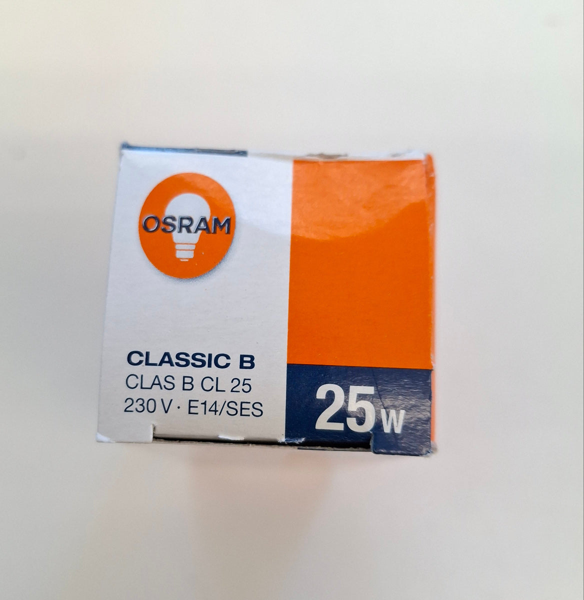OSRAM Classic B Kerzenlampe 25W E14 230V klar Glühlampe NOS