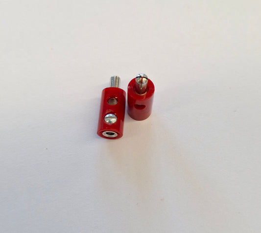 Querlochstecker HO Ministecker Miniaturstecker Bananenstecker rot