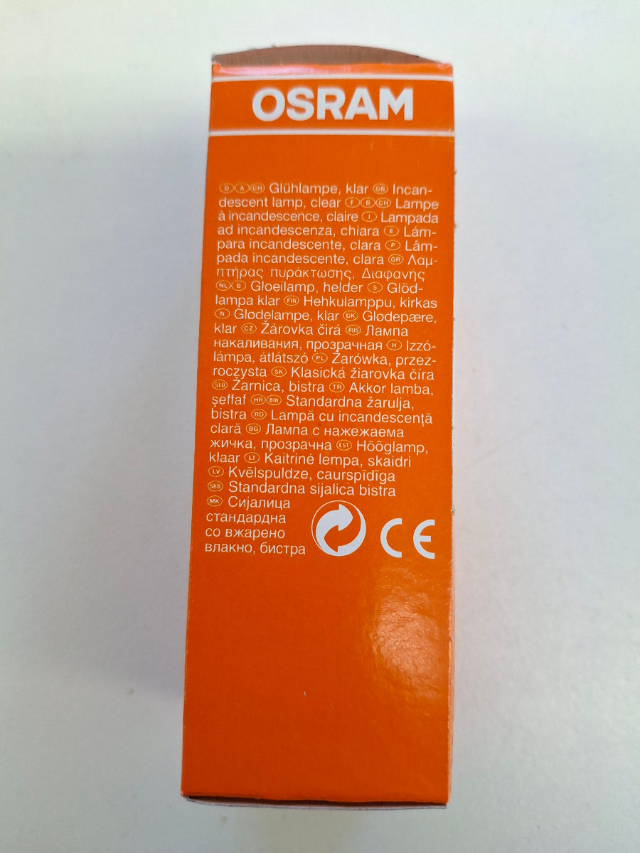 OSRAM Classic B Kerzenlampe 25W E14 230V klar Glühlampe NOS