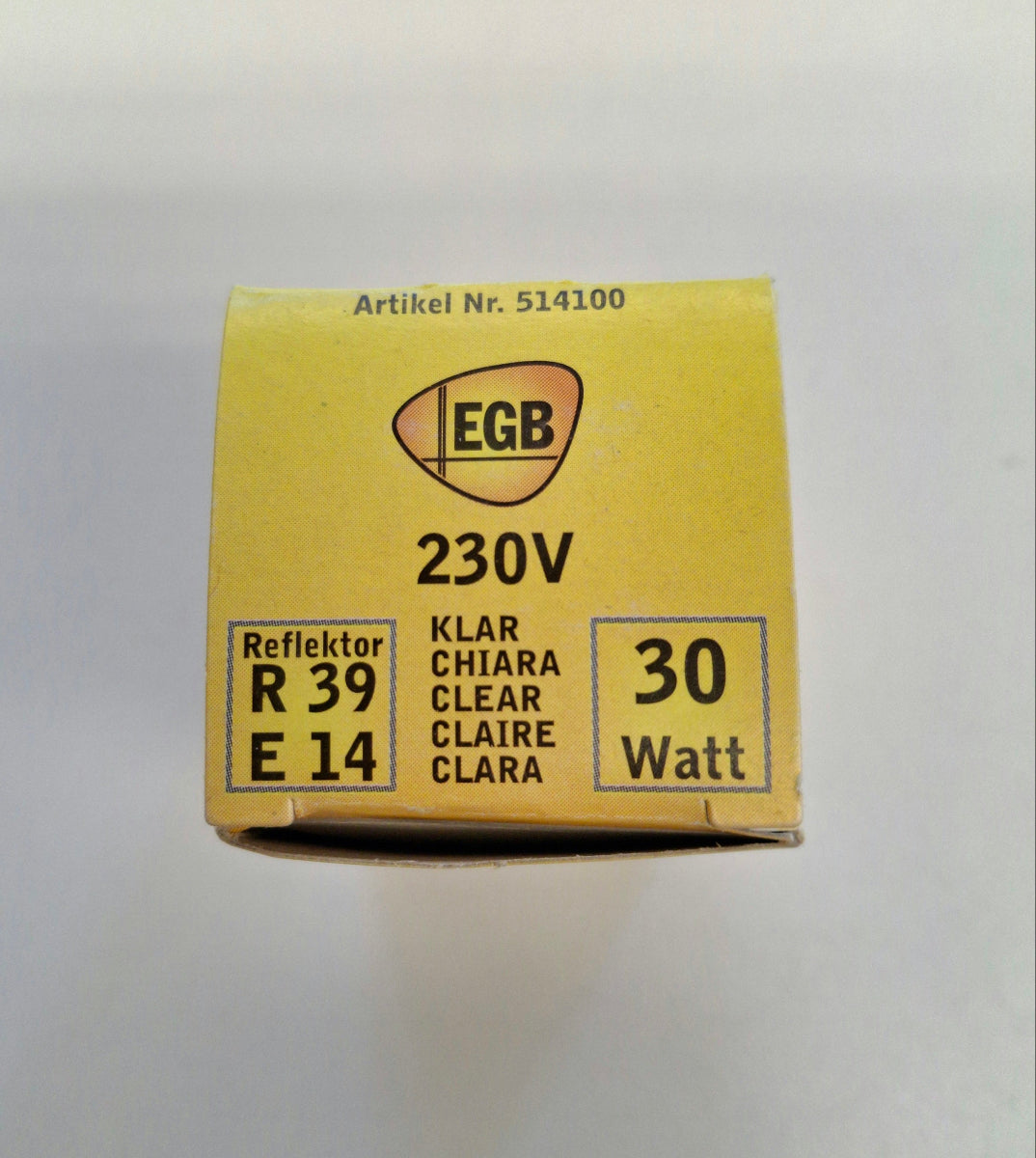 EGB Reflektorlampe R39 E14 30W Klar 230V NOS Glühlampe Spotlampe Originalverpackung