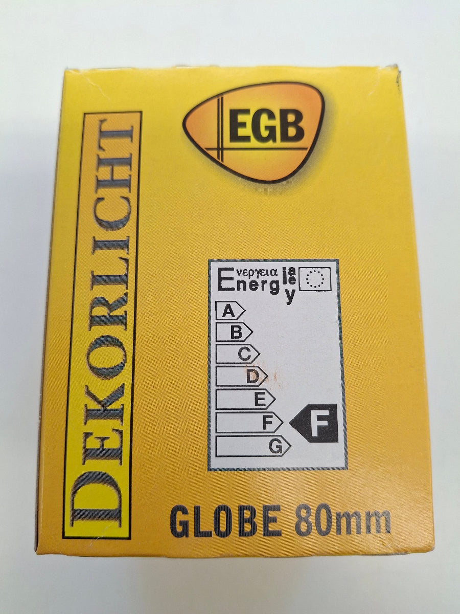 EGB Dekolicht Globe 80 mm 40W E27 Opal 230V Glühlampe matt NOS