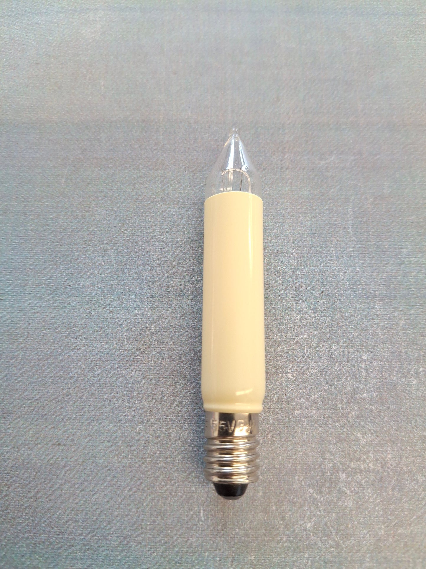 Kleinschaftschaftkerze  55 Volt  3 Watt E10 Fassung – Ersatzlampe für Weihnachtsbeleuchtung