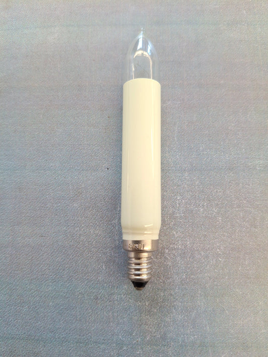 Normalschaftkerze  8 Volt 3 Watt E10 Fassung – Ersatzlampe für Weihnachtsbeleuchtung