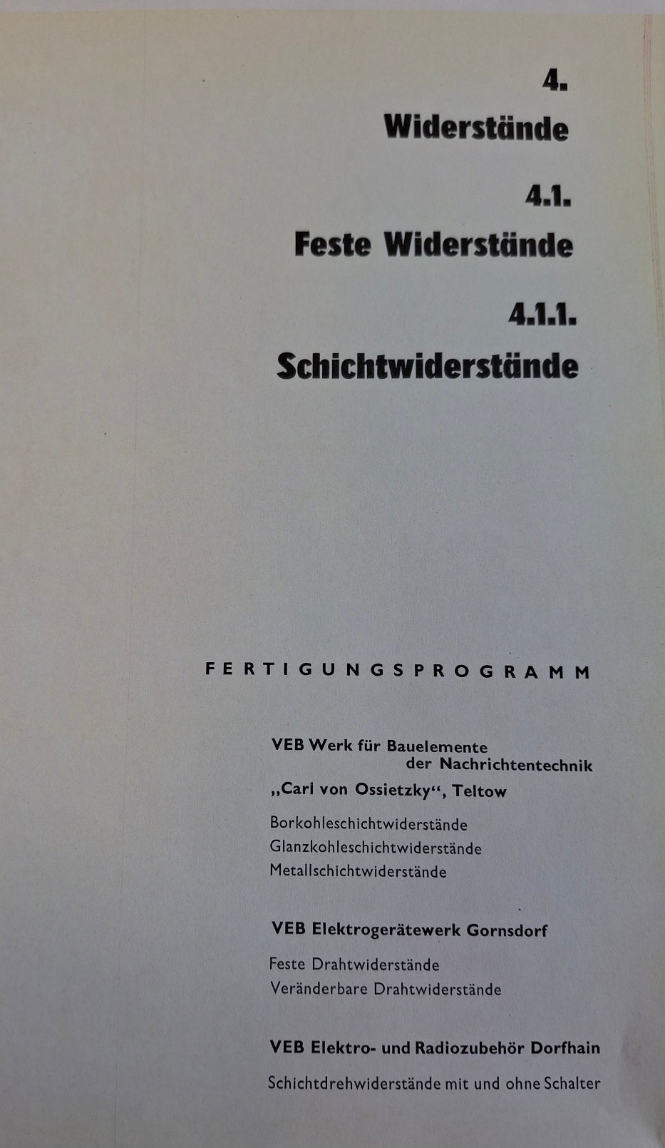 Metallschichtwiderstand RFT (DDR) – 1 Ω – 0,25 W – 2 % 1 Pack mit 5 Stück