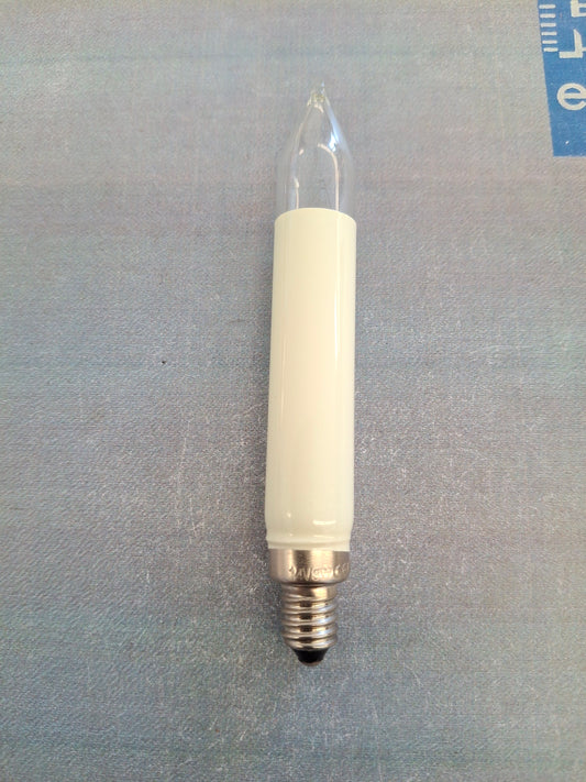 Normalschaftkerze  14 Volt 3 Watt E10 Fassung – Ersatzlampe für Weihnachtsbeleuchtung