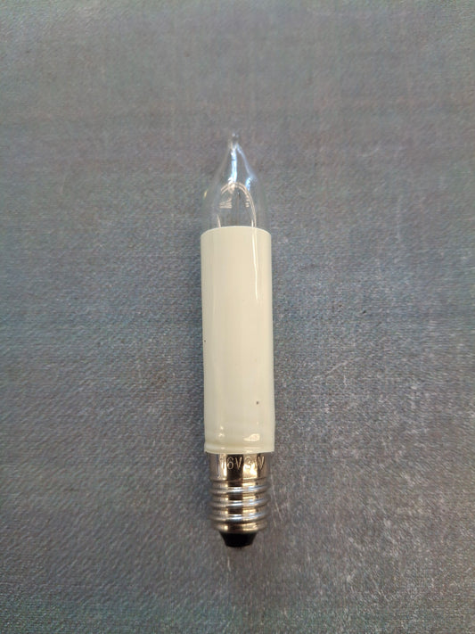 Kleinschaftschaftkerze  16 Volt  3 Watt E10 Fassung – Ersatzlampe für Weihnachtsbeleuchtung