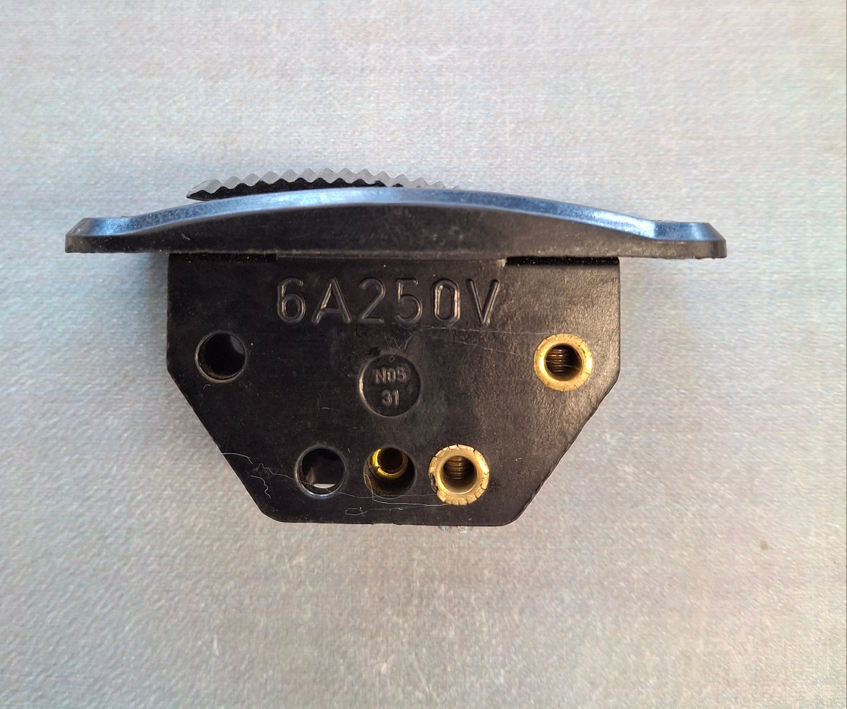 Vintage Bakelit Schiebeschalter 6A 250V 2-poliger Einbau-Schalter mit Schraubklemmen